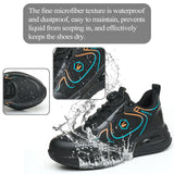 Stylish Knob - style Safety Shoes: Anti - impact, Anti - puncture, Ultra - light PU Air - cushion Work Shoes