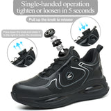 Stylish Knob - style Safety Shoes: Anti - impact, Anti - puncture, Ultra - light PU Air - cushion Work Shoes