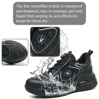 Stylish Knob - style Safety Shoes: Anti - impact, Anti - puncture, Ultra - light PU Air - cushion Work Shoes