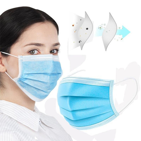 30pcs/lot Disposable Dustproof Face Mouth Mask Windproof PM2.5 Anti-fog Outdoor Safety Masks Home Bacteria Proof Face Mouth Mask